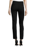 Alexandra Double-Knit Pants, Black
