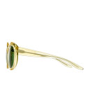 Patchett Translucent Sunglasses, Champagne/Bottle Green