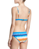 Chevron-Print Triangle Swim Top