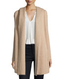 Gredan Long Hooded Sweater, Coffee/Cream