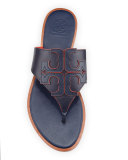 Jamie Logo Thong Sandal, Royal Navy/Red Canyon