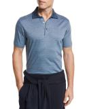 Melange Polo Shirt, Denim