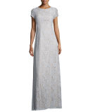 Alice Cap-Sleeve A-Line Gown