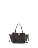 Rolling Rockstud Mini Tote Bag, Black