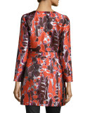 Topiary Jacquard Zip-Front Jacket