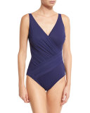Landscape Surplice One-Piece Swimsuit