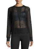 Vent Mesh Sweatshirt, Black