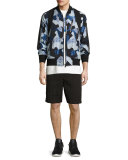 x CR Collection Visetos Jacquard Bomber Jacket, Blue