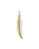 New World Carved Feather Enhancer with Champagne Diamonds