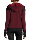 Blade Front-Zip Sport Hoodie, Black Python