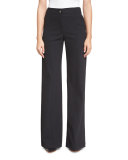 Wanderlust Wide-Leg Utility Pants, Black