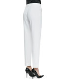 Stretch Poly Viscose Cropped Emma Pant with Pockets
