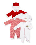 Ho Ho Ho Velour Coverall, Red/White, Size 0-18 Months