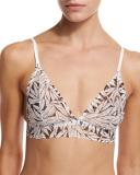 Sweet Treats Floral-Print Lace Soft Bra, Smoky Gray