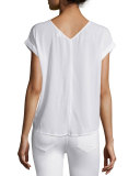 Short-Sleeve Tie-Waist Top