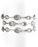 Rock Candy Bangle in Clear Quartz