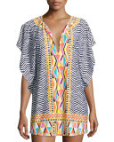 Brasilia Printed Tunic Coverup, Multicolor