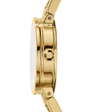 Three-Link Reva Bracelet Strap Watch, Ivory/Golden