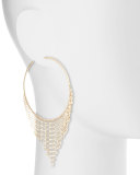 Large 14K Fringe Hoop Earrings