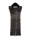Lamb Leather Moto Dickey, Black