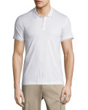 Boyd Tipped Short-Sleeve Polo Shirt, White