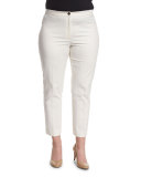 Renoir Cotton Long Pants, White, Plus Size