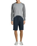 Thermal-Stitch Drawstring Shorts, Coastal