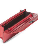 Anouk City Small Leather Envelope Clutch Bag, Scarlet Metallic