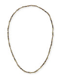 Uma Striped Bead & Pyrite Necklace