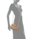 Le Pliage Cuir Small Crossbody Bag, Greige