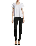 Low-Rise Denim Skinny Jeans, Black