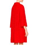 Cordonetto Lace Topper Coat, Bright Red