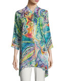 Paisley-Print Georgette Blouse