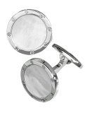 Round Mother-of-Pearl Cuff Links