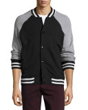 Arden Varsity Jacket, Black/Gray