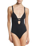 Neutra Strappy-Back One-Piece Swimsuit, Eco Black