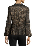 Coraline Metallic Chiffon Blouse