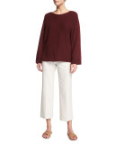 Minola Cashmere Trapeze Sweater, New Brick