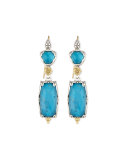 Long Chrysocolla Doublet Earrings