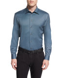 Mini-Gingham Sport Shirt, Green