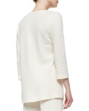 Ottoman Knit 3/4-Sleeve Tunic
