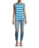 The Silverlake Zip Cropped Skinny Jeans, Ticker Destroy