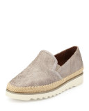 Millie Leather Slip-On Sneaker, Pumice