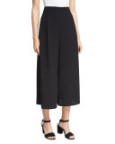 High-Waist Culottes, Black