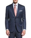 Super 160s Broken Twill Two-Piece Suit, Navy