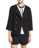Leija 3/4-Sleeve Double-Breasted Jacket