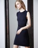 Sleeveless Scuba Sheath Dress, Navy