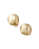 Textured Gold Stud Earrings, Small