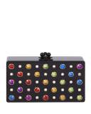 Jean Studded Acrylic Clutch Bag