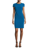 Hollis Lace-Back Short-Sleeve Sheath Dress